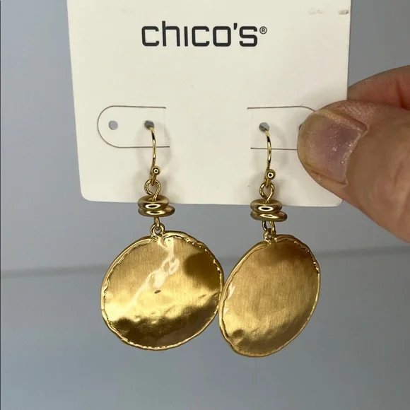 NWT Chico's Shimmering Tayla Drop Earrings - Picture 1 of 3